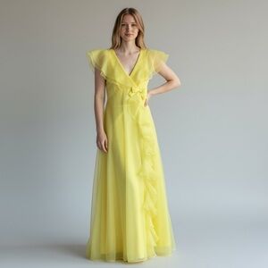 Vintage Yellow Maxi Dress